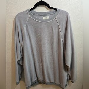 Arie Velour Sweatshirt Small Baby Blue